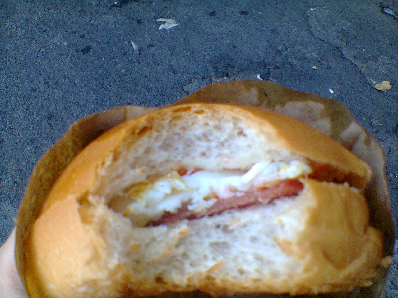 a ham and cheese sandwich